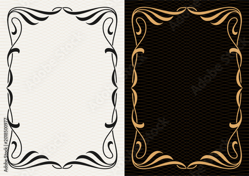 Tableau sur toile Luxury frame invitation card background vector