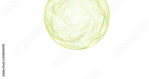 Konstfotografi An abstract sphere composed of vibrant, swirling lines creating a sense of energ