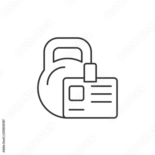Schilderij op canvas Gym membership linear icon