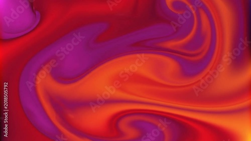 Abstract red and purple liquid swirling flow with smooth gradients, vibrant artistic creative background