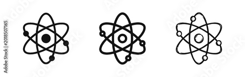 Konstfotografi Atom Science and Physics Icon Set