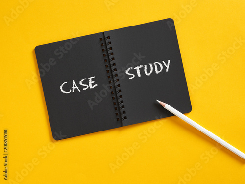Case study concept with notebook and pencil