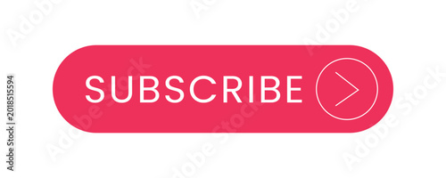 Subscribe Button UI Design Pink Magenta Minimal Flat Call To Action Web Interface Element