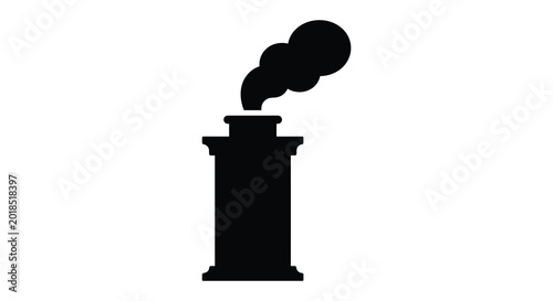 Photos Oil lamp with smoke silhouette on a white background