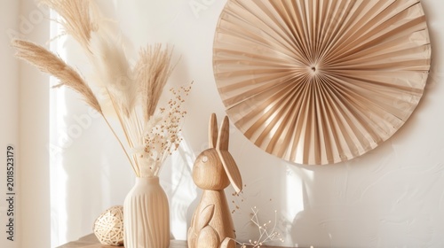 Beige decor with wooden accents