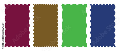 Cuadro en lienzo Rectangle shape frame with zigzag edge
