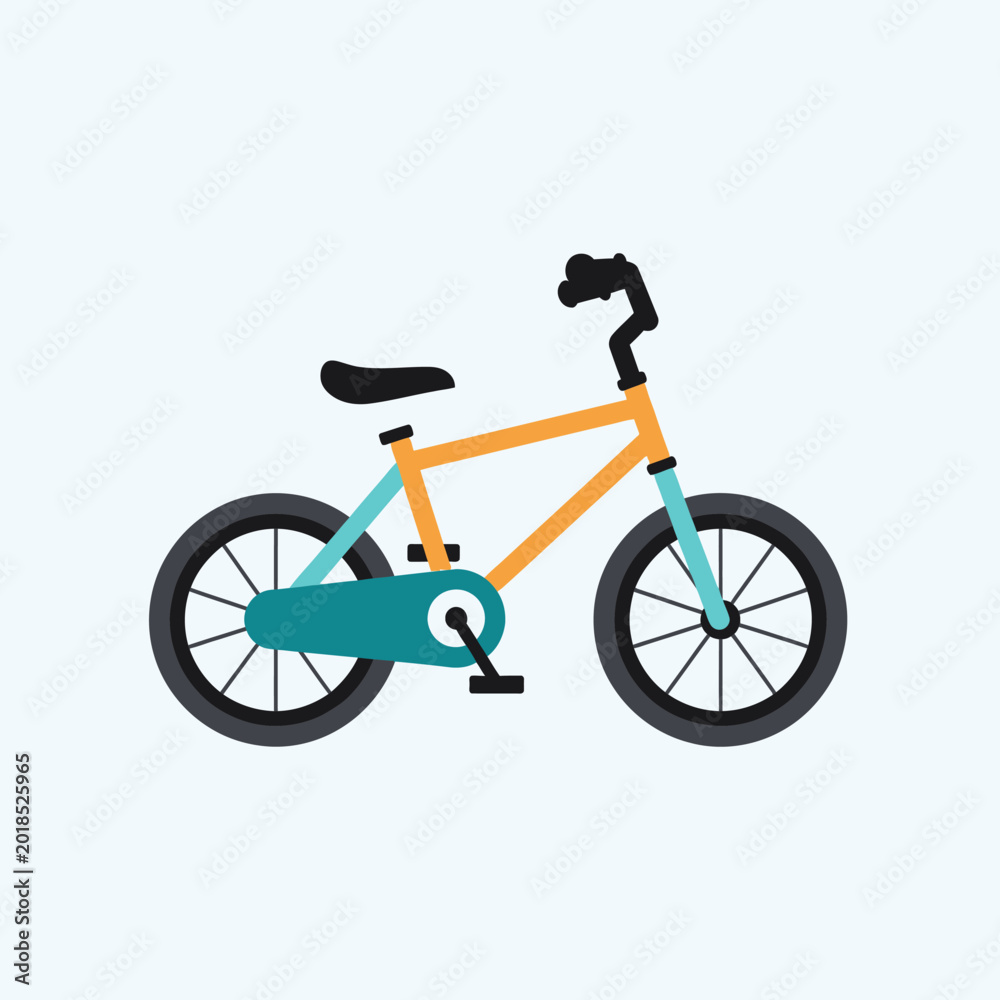 Fototapeta premium Colorful bicycle illustration on a white background