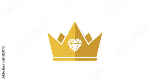 Tableau sur toile Golden Crown with Diamond.