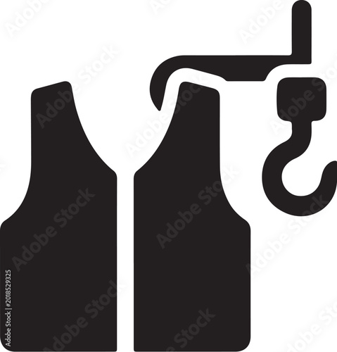 Photos Silhouette design of safety vest and industrial crane lifting hook vector