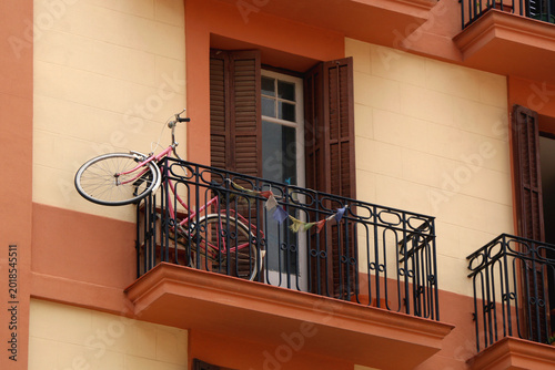 Photography Picturesque Mediterranean street in Barcelona, Spain.