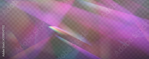 Canvastavla Futuristic Crystal Light Refraction Composition With Rainbow Spectrum Glow, Defo