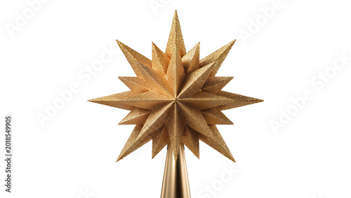 Фотография Glittering golden starburst Christmas tree topper decoration
