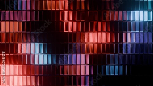 Color brick glass seamless loop animation