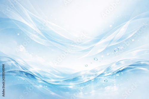 Abstract background representation of clean air and water
