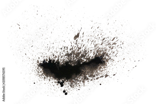 Foto mud splash isolated transparency background.