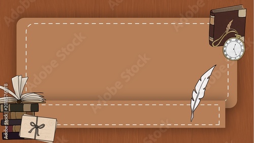 Abstract Tropical Botanical Frame Background with Copy Space