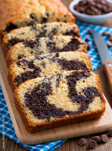 Homemade Marble Cake Dessert and Bakery Photography
