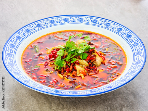 Fotografie bullfrog and fish head hot pot