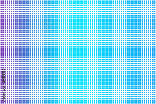 LED wall screen texture on transparant background. Digital display panel pixel grid pattern with blue and purple light gradients. Abstract blue background with square, pixel, checkered, grid pattern