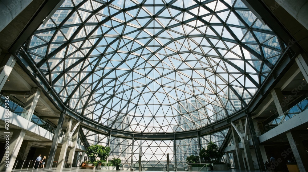 Fototapeta premium Geometric Glass Dome Architecture