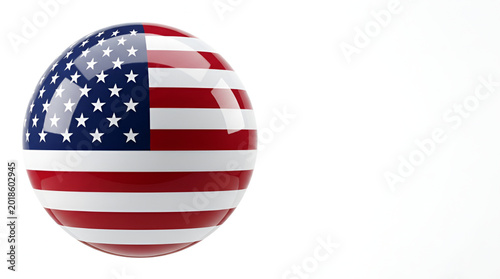 american flag sphere