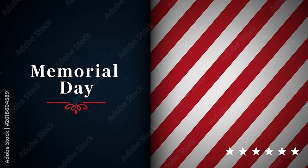 Fototapeta premium Memorial day patriotic background