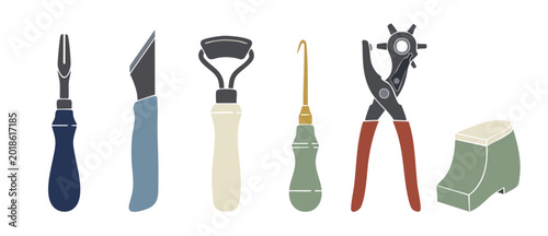 Foto Leather Crafting Tools Set for Professional Shoemaking and Handiwork, Featuring