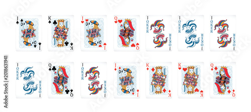 Konstfotografi Stylized illustration of the King and Queen of Hearts playing cards