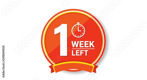 One Week Left Countdown Timer Graphic.
