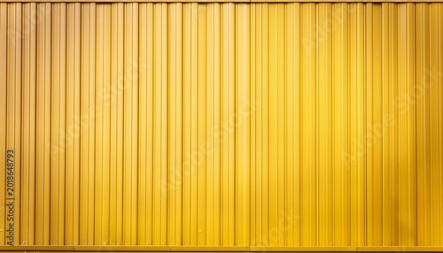 flat yellow metal sheet roofing texture background with copy space