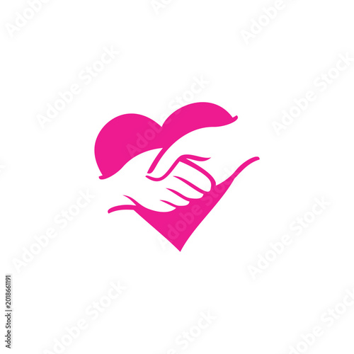Symbol of unity and care two hands forming a heart shape, representing connection, support, and love