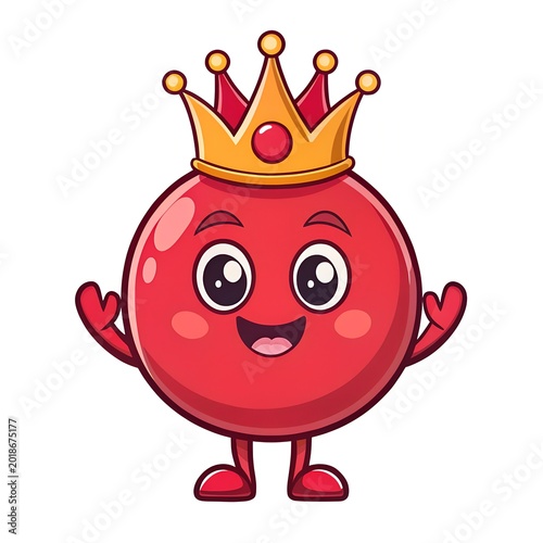 royal pomegranate mascot cartoon logo modern minimalist artwork