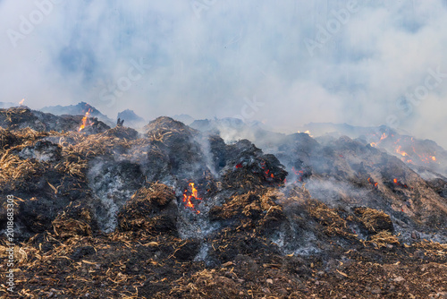 Greenhouse gas emissions from agricultural residue burning have increased in southeast asia.