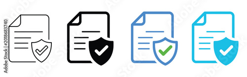 Tableau sur toile Document protection vector illustration with secure contract privacy verificatio
