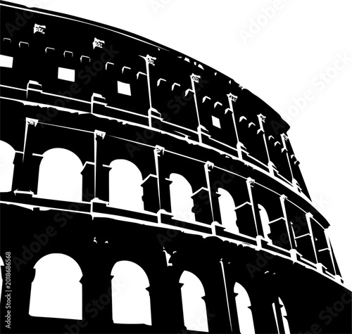 Colosseum's Timeless Grandeur: A stylized portrayal of the Colosseum in Rome, Italy, showcasing its architectural magnificence and historical significance.