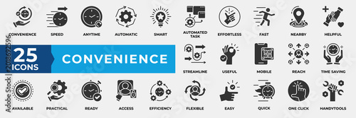 Fotografie Convenience Icon Set