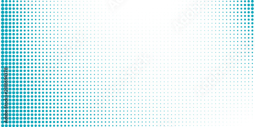 Tableau sur toile Transparent Vector Gradient Blue Color Halftone Background Staggered Dots Pattern modern dotted
