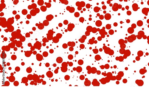 Red Bubble Dot Pattern. Abstract Circle Texture Background. Minimal Pop Style.