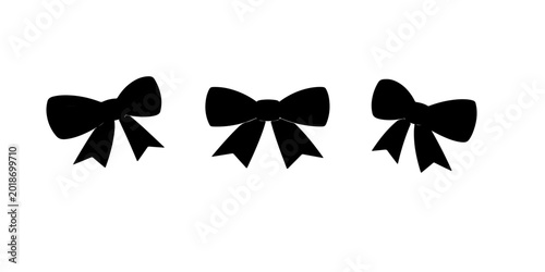 Elegant Ribbon Silhouette in Minimal Black Design Style