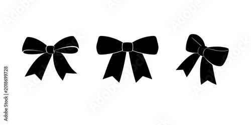 Clean Minimalist Silhouette of Gift Ribbon Concept