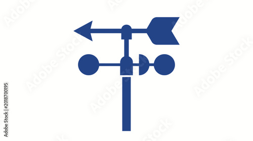 Cuadro en lienzo Wind Vane Anemometer for Weather Station