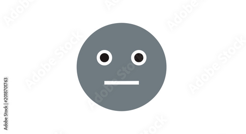 Фотография Grey Emoticon Face with Expression.