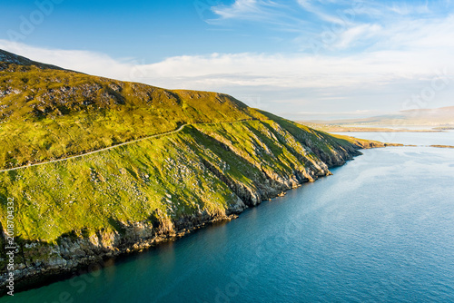 Photos Eastward view from Keem Bay on Achill Island, County Mayo, Ireland, along the rugged Atlantic coast