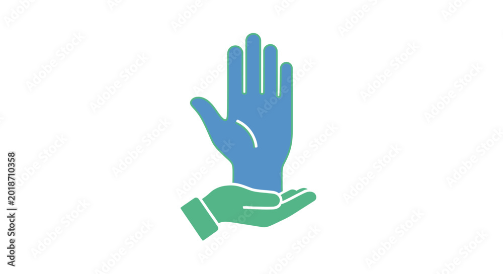 Obraz premium Hand with palm facing upwards gesture.