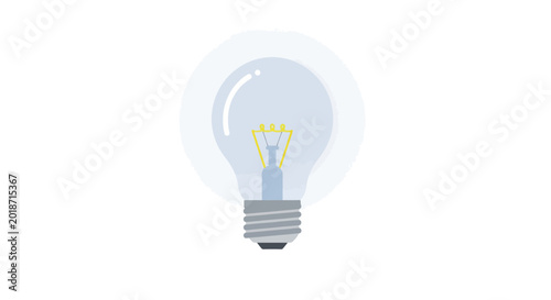 Bild auf Leinwand Light Bulb With Filament Inside.