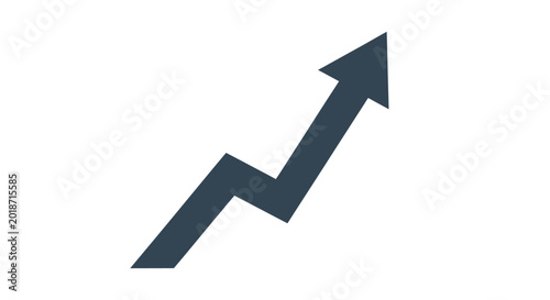 Upward trending arrow graph representing growth and success