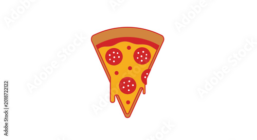 Photos Slice of Pizza with Pepperoni Toppings.
