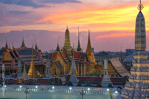 Wat Phra Kaew is a temple without resident monks, located in Bangkok, Thailand. Photographed on February 22, 2026.