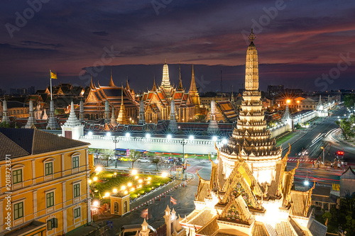 Canvas Print Wat Phra Kaew is a temple without resident monks, located in Bangkok, Thailand