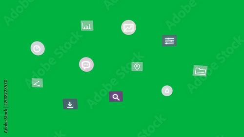 Power appearing UI badges emerging clustering pulsing forming clearing as demo over transparent bg
